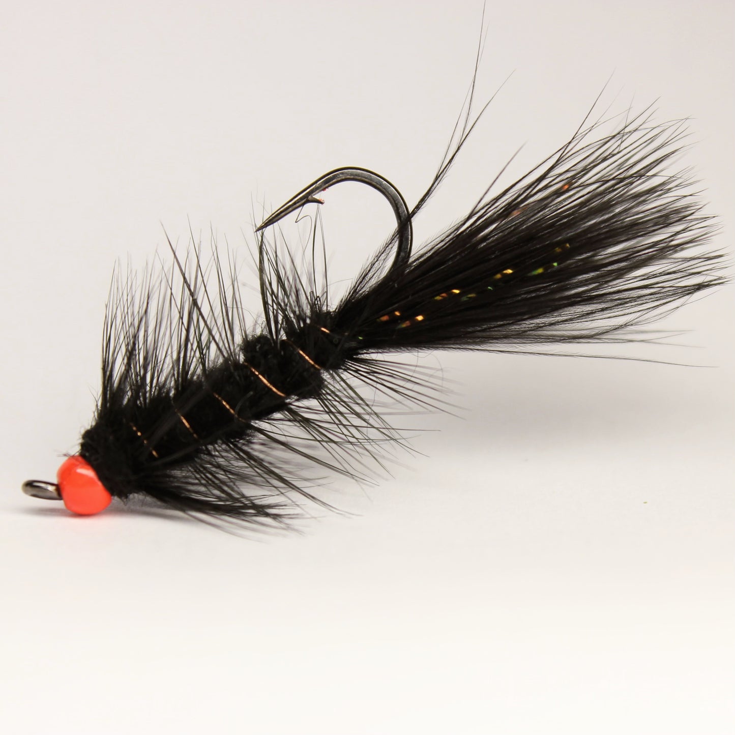 Black Hothead Wooly Bugger (orange)