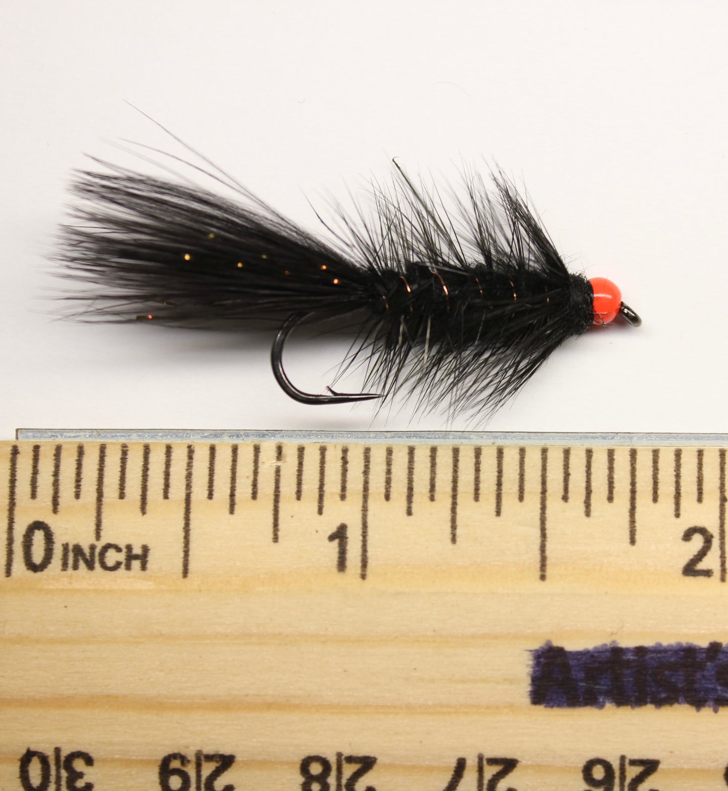 Black Hothead Wooly Bugger (orange)