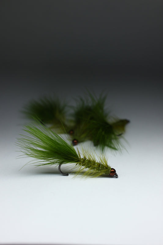 Olive Wooly Bugger (Brown Bead)